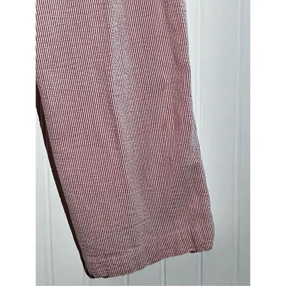 Vineyard Vines Seersucker Breaker Pant 30X32 Pink White Straight Flat Front Crop - Picture 9 of 11